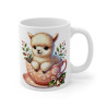 Tasse Mug Alpaga Noël en Céramique - Idée Cadeau Originale - pour Enfants et Adultes - Tasse à Café Hiver