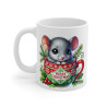 Tasse Mug Souris en Céramique Noël - Idée Cadeau Originale - pour Enfants et Adultes Tasse à Café Festive