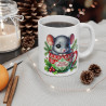 Tasse Mug Souris en Céramique Noël - Idée Cadeau Originale - pour Enfants et Adultes Tasse à Café Festive