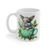 Tasse Mug Lapin en Céramique Noël - Idée Cadeau Originale - pour Enfants et Adultes Tasse à Café Hivernale