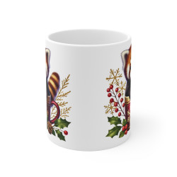Tasse Mug Panda Roux en Céramique Noël - Idée Cadeau Originale - pour Enfants et Adultes Tasse à Café Festive