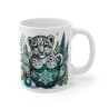 Tasse Mug Léopard des Neiges  Noël - Idée Cadeau Originale - pour Enfants et Adultes Tasse à Café Hivernale