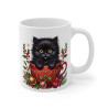 Tasse Mug Chat Noir Noël - Idée Cadeau Originale - pour Enfants et Adultes Tasse à Café Hivernale
