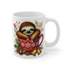 Tasse Mug Paresseux en Céramique Noël - Idée Cadeau Originale - pour Enfants et Adultes Tasse à Café Festive