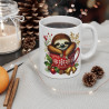 Tasse Mug Paresseux en Céramique Noël - Idée Cadeau Originale - pour Enfants et Adultes Tasse à Café Festive