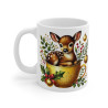 Tasse Mug Faon  Noël - Idée Cadeau Originale - pour Enfants et Adultes Tasse à Café Festive