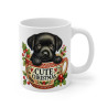 Tasse Mug Chiot Noir en Céramique Noël - Idée Cadeau Originale - pour Enfants et Adultes Tasse à Café Festive