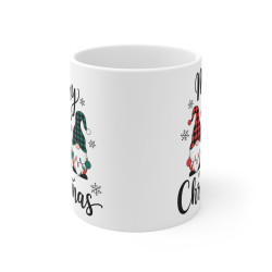 Tasse Mug de Noël "Merry Christmas" avec Lutins Festifs  - Idée Cadeau Originale - pour Enfants et Adultes