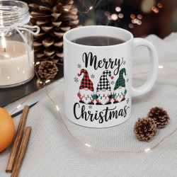 Tasse Mug de Noël "Merry Christmas" avec Lutins Festifs  - Idée Cadeau Originale - pour Enfants et Adultes