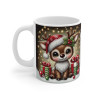 Tasse de Noël "Renne Mignon" avec Cadeaux et Décorations - Mug en Céramique Festif pour Enfants et Adultes