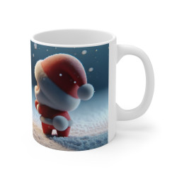 Tasse de Noël "Père Noël Adorable" avec Petit Cœur - Mug en Céramique Festif pour Enfants et Adultes