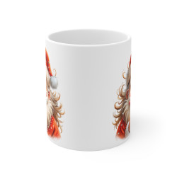 Tasse de Noël "Père Noël Festif" avec Canne en Sucre - Mug Céramique pour Moments Magiques des Fêtes