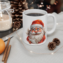 Tasse de Noël "Père Noël et sa Liste de Vœux" - Mug Céramique pour Boissons Festives