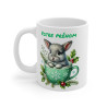 Tasse Mug Personnalisable "Prénom" avec Lapin de Noël en Céramique - Cadeau Mignon et Festif