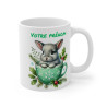Tasse Mug Personnalisable "Prénom" avec Lapin de Noël en Céramique - Cadeau Mignon et Festif