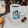 Tasse Mug Personnalisable "Prénom" avec Pingouin de Noël en Céramique - Cadeau Hivernal Unique