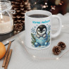Tasse Mug Personnalisable "Prénom" avec Pingouin de Noël en Céramique - Cadeau Mignon et Festif