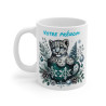 Mug Personnalisable "Prénom" avec Léopard des Neiges de Noël - Tasse en Céramique Festive et Unique
