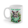 Mug Personnalisable "Prénom" avec Lapin de Noël en Céramique - Tasse Adorable pour Enfants et Adultes