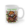 Mug Personnalisable "Prénom" avec Panda Roux de Noël - Tasse Festive en Céramique pour Enfants et Adultes