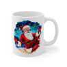 Mug en Céramique "Père Noël Cosmique" - Idée Cadeau Noël Originale pour Enfants et Adultes - Tasse Festive