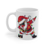Mug Dabbing Père Noël avec Guirlande Lumineuse - Tasse en Céramique de Noël - Cadeau Festif pour Enfants et Adultes
