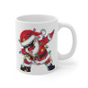 Mug Dabbing Père Noël avec Guirlande Lumineuse - Tasse en Céramique de Noël - Cadeau Festif pour Enfants et Adultes