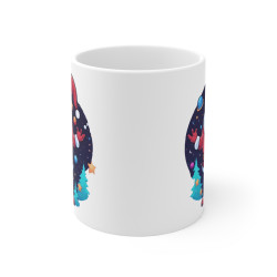 Mug de Noël "Père Noël dans l'Espace" en Céramique - Idée Cadeau Unique pour Enfants et Adultes