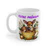 Tasse Mug Personnalisable "Prénom" avec Faon en Céramique de Noël - Idée Cadeau Unique et Festive pour Enfants et Adultes