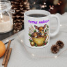 Tasse Mug Personnalisable "Prénom" avec Faon en Céramique de Noël - Idée Cadeau Unique et Festive pour Enfants et Adultes