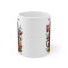 Mug Personnalisé Chat Noir en Tasse Festive - Cadeau Unique de Noël en Céramique avec Prénom