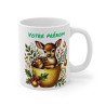 Mug Personnalisé Faon en Céramique - Cadeau de Noël Original avec Prénom - Tasse Festive pour Enfants et Adultes