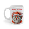 Mug Personnalisé de Noël avec Père Noël Amusant - Tasse en Céramique Festive avec Prénom - Idée Cadeau Unique et Joyeuse
