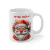 Mug Personnalisé de Noël avec Père Noël Amusant - Tasse en Céramique Festive avec Prénom - Idée Cadeau Unique et Joyeuse