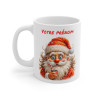 Mug de Noël Personnalisable - Tasse en Céramique avec Père Noël Joyeux et Prénom - Cadeau Festif Unique