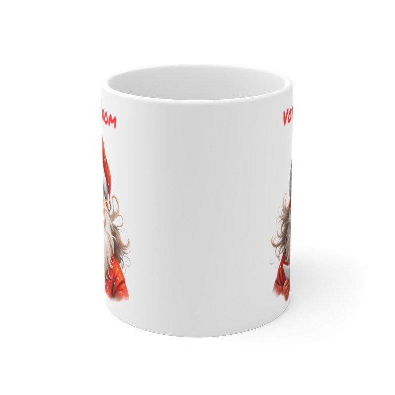 Mug Personnalisé de Noël avec Père Noël et Liste - Tasse en Céramique avec Prénom - Cadeau Festif Unique