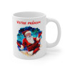 Mug de Noël Personnalisé - Père Noël Méditatif en Céramique - Prénom au Choix