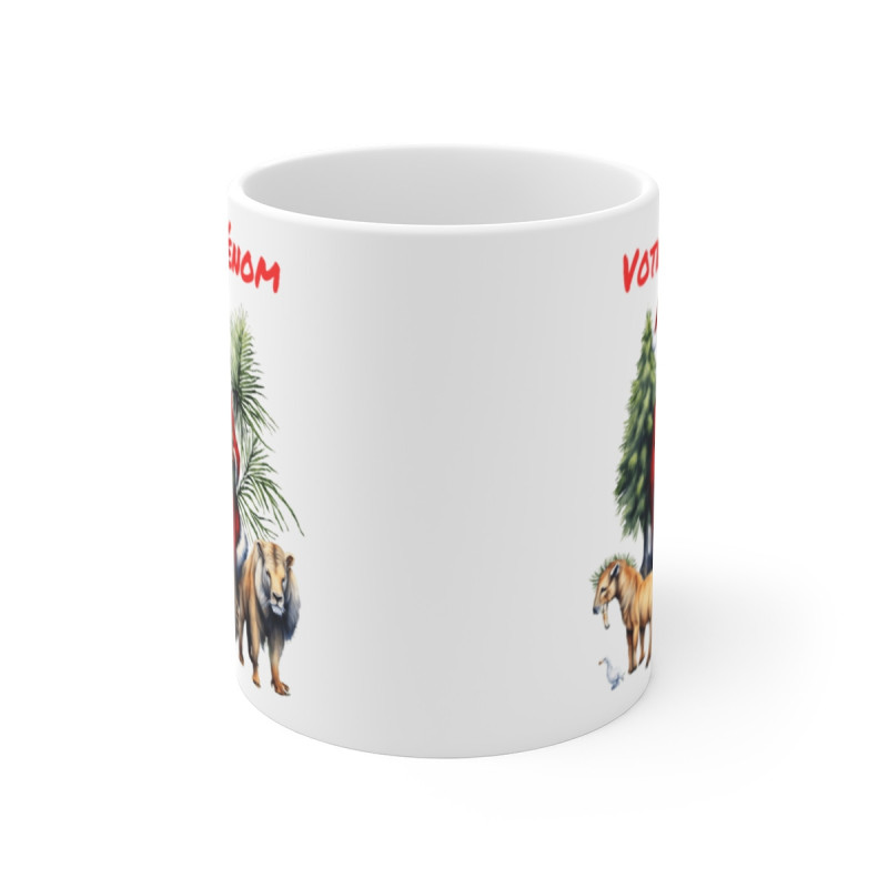Mug de Noël Personnalisé - Père Noël et Amis de la Forêt en Céramique - Prénom au Choix