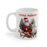 Mug de Noël Personnalisé - Père Noël et Amis de la Forêt en Céramique - Prénom au Choix