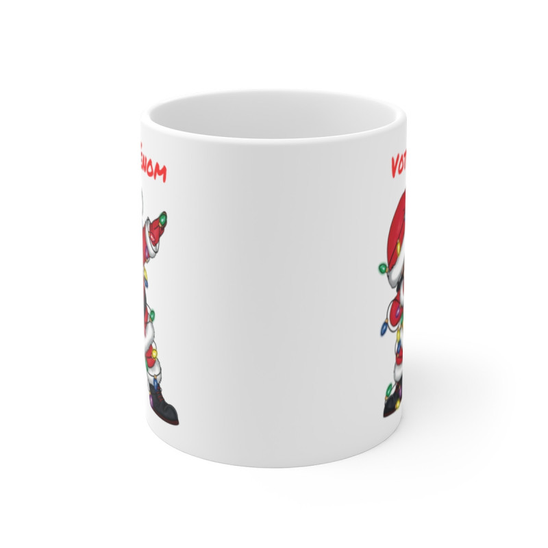 Mug de Noël Personnalisé - Père Noël qui Dab avec Lumières Festives - Prénom au Choix