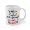 Mug Aide-Soignante "Je Suis Une Aide-Soignante au Top" – Tasse en Céramique pour Personnel Soignant