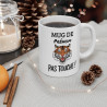 Mug Tasse Animal  "Pas Touche !" avec Tigre Sauvage - Tasse de Caractère - Cadeau Original et Unique