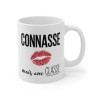 Mug  Humour Femme Tasse Classe avec Embrasse Rouge - Tasse Humoristique en Céramique - Cadeau Drôle et Tendance