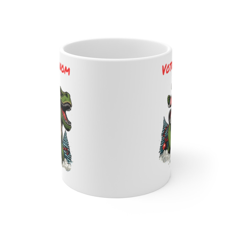 Mug Père Noël en T-Rex - Tasse Personnalisée et Drôle de Noël - Idée Cadeau Originale pour enfants et adultes