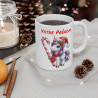 Mug Licorne de Noël Personnalisé - Tasse  avec Bonnet de Noël et Sucre d'Orge - Cadeau Féérique pour enfants et adultes