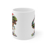 Mug Noël T-Rex avec Guirlande Lumineuse - Tasse Festive et Fun - Idée Cadeau Originale pour enfants et adultes
