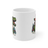 Mug Noël Père Noël sur T-Rex - Tasse Festive et Originale - Cadeau Fun pour les Fêtes pour enfants et adultes