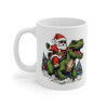 Mug Noël Père Noël sur T-Rex - Tasse Festive et Originale - Cadeau Fun pour les Fêtes pour enfants et adultes