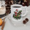 Mug Noël Père Noël sur T-Rex - Tasse Festive et Originale - Cadeau Fun pour les Fêtes pour enfants et adultes