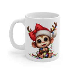 Mug Singe Renne de Noël -...